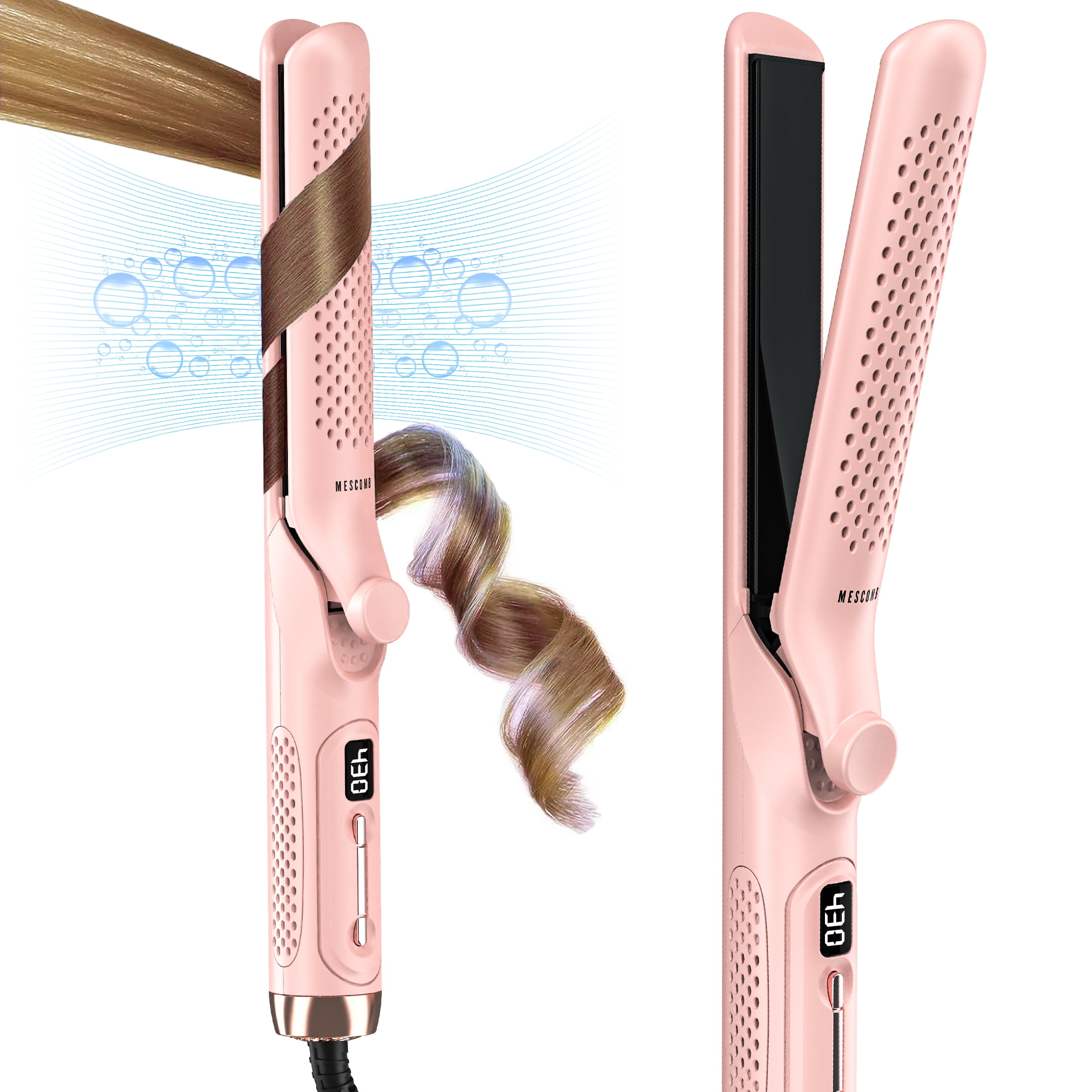 BESTOPE Hair Straightener and Curler 2 in 1 Professional Ceramic Flat Iron Anti Frizz Instant Heat Up Hair Iron Walmart