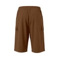 thumbnail image 4 of FhsagQ Male Cargo Short Pants for Men with Slanted Front Pockets and Backless Design for Utility Workwear Coffee Size M, 4 of 8