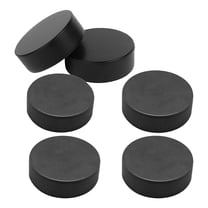 LOLIPPYY 6Pcs Soft PU Ice Hockey Pucks Black for Home Training and Sports Practice