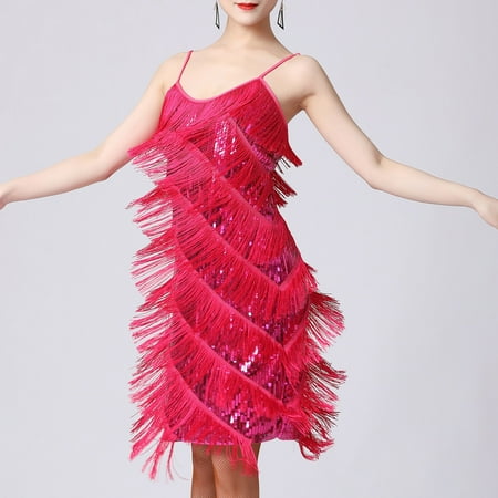 gljltg Women's Fashion Suspender Crewneck Sequin Feather Sleeveless Mini Dress, Polyester Fabric, Lightweight Breathable Summer Party Daily Casual Outfit, Easy Care Machine Washable