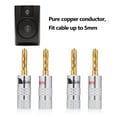 thumbnail image 5 of Amdohai 24K Gold Plated Copper 4mm Banana Plug Black & Red Speaker Connector Audio Amplifier, 5 of 5