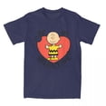 thumbnail image 3 of Camiseta de algodón con cuello redondo para hombre y mujer, diseño de Charlie Brown, Snoopy y corazón de San Valentín, de Peanuts, manga corta, idea de regalo, 3 of 5