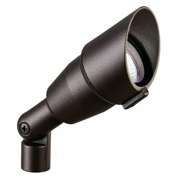 7.5" Outdoor Accent Light in Textured Architectural Bronze, 12V LED Adjustable Spotlight, (7.5" L x 3" H),, 15374AZT
