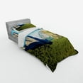 thumbnail image 2 of Ambesonne Forest Bedding Set 3 Pcs, El Captain Scenery USA, Twin, Green Blue, 2 of 2