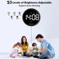 thumbnail image 4 of Digital Wall Clock with Colorful Light,10Inch LED Digital Clock with Remote,Time Alarm Clock for Li, 4 of 5