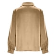 thumbnail image 6 of Admvng Women's Satin Work Shirt Long Sleeve Button Down Blouse for Office Formal Wear, 6 of 6