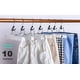 thumbnail image 2 of Conjunto de 10 perchas blancas de madera para pantalones de Amber Home, perchas con pinzas de madera y acolchado antideslizante de terciopelo, para jeans, 2 of 3