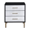 thumbnail image 2 of Metal Nightstand with Unique Drawer Pattern / Ample Storage / Bedroom Space, 2 of 4