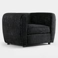 thumbnail image 3 of Furniture of America Nallia Tuxedo Indoor Boucle Fabric Armchairs & Accent Chairs, Black, 3 of 12