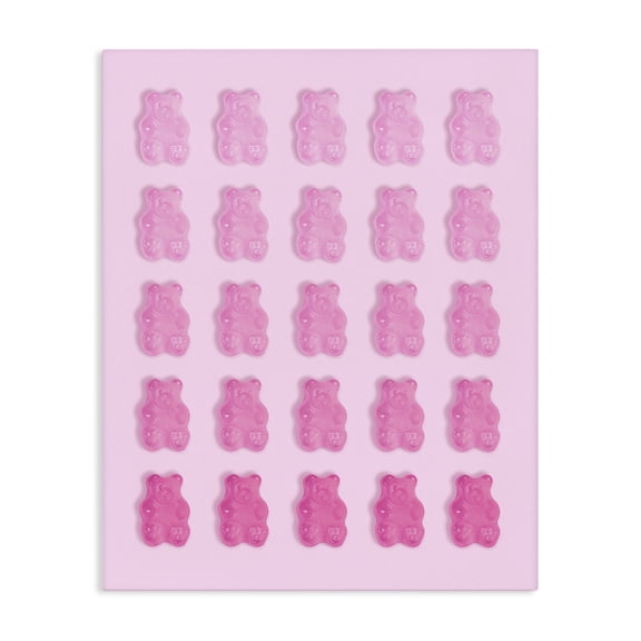Stupell Industries Eclectic Gradient Pastel Pink Bears Canvas Art, 16 x 20, by LISH Creative