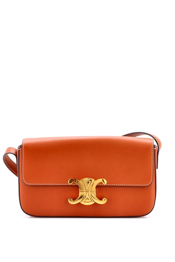 Pre-Owned Triomphe East-West Shoulder Bag Smooth Calfskin By Rebag