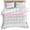 Pink, variant on Aqua Grey Bedding 3 Piece Duvet Cover Set Twin Size, Chic Garden Floral Stripe Embroidery Design Soft Microfiber Comforter Cover with Zipper Closure & Pillowcases, Wrinkle & FadeResistant Quilt Cover
