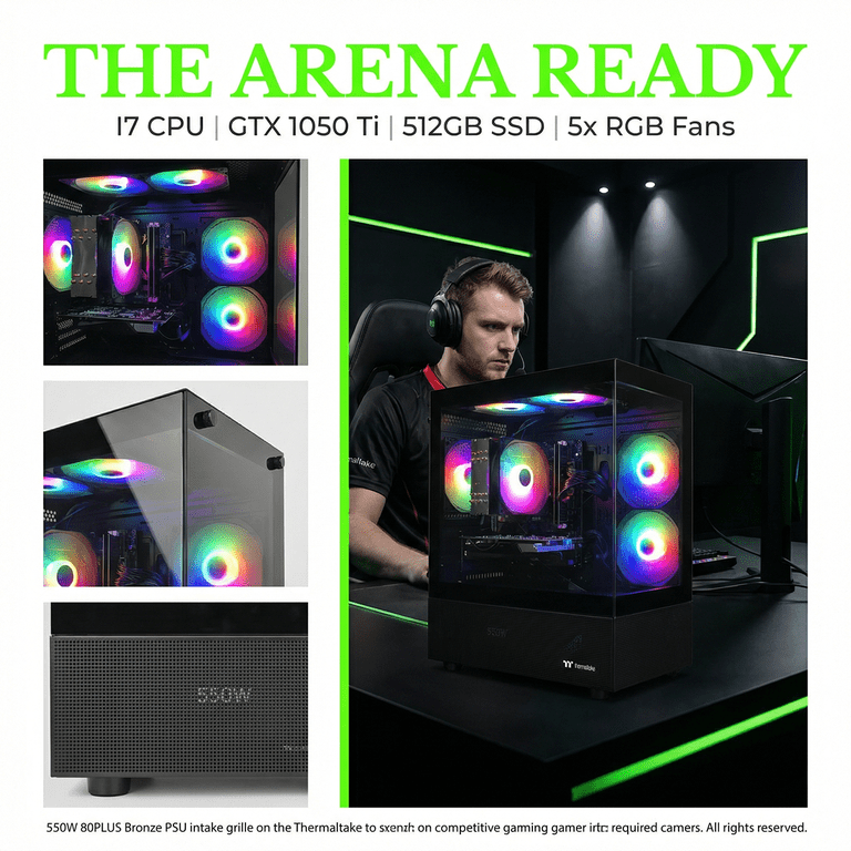 【激安ゲーミングPCフルセット】i7 GTX MS Office G-GEAR Budget Gaming PC Computers Desktop, Intel Core i7 up to 4.0GHz