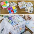 thumbnail image 4 of Billuyoard Clear Jewelry Organizer Box Holding Case 3-layer Home Compartment Sundries Container Organization Storage Boxes Holder Almacenamiento y organización del hogar blanco, 4 of 6