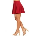 thumbnail image 2 of Moa Collection Women's Solid Casual A-Line Skater Mini Skirt, 2 of 5