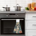 thumbnail image 4 of Yayeee Kitchen Hanging Hand Towels Set of 2 with Loop Bathroom Absorbent Tie Towel, Flowers Cat, 4 of 7