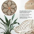 thumbnail image 6 of Round Grass Wall Ornaments 35cm Diameter Hand Knitting Hanging Woven Wall Baskets for Living Room Kitchen Style 3, 6 of 8
