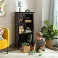 thumbnail image 2 of KidKraft Avalon Wooden Three-Shelf Kid's Bookcase with Curved Arch Design - Espresso, 2 of 4