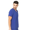 thumbnail image 3 of Urbane Performance One-Pocket Tuckable Scrub Top for Men: Modern Tailored Fit, V-Neck Medical Scrub Top 9154, 3 of 7