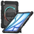 thumbnail image 2 of For iPad Air 13 inch Case (2025 M3/2024 M2), 360 Rotating Shockproof Cover with Stand, Screen Protector, Shoulder Strap, Black, 2 of 7