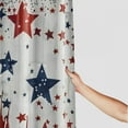 thumbnail image 3 of Fenyluxe Red White and Blue Stars Shower Curtain Waterproof Red Blue Stars Firework Shower Curtain for Bathroom,Bathtub,Shower, 4th of July America Patriotic Shower Curtain Set with Hooks White, 3 of 7