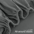 thumbnail image 4 of PiccoCasa 110GSM Brushed Microfiber Fitted Sheet with 16" Depth, Dark Gray Full, 4 of 6