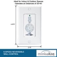 thumbnail image 3 of Minka-Aire DC Ventilador de pared Control remoto Función completa - Blanco - WC400, 3 of 5