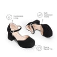 thumbnail image 2 of DREAM PAIRS Girls' Platform Mary Jane Pumps Chic Chunky High Heel Dress Shoes with Rhinestone Buckle Comfortable Square Toe Party Shoes for Kids, 2 of 6