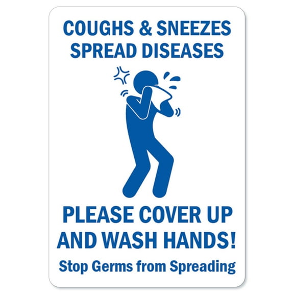 SignMission OS-NS-P-710-25567 Osha Notice Sign - Coughs & Sneezes