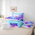 thumbnail image 6 of Manfei Cute Axolotl Print 7-Piece King Bedding,3D Printed Salamander King Bed in a Bag,Colorful Stars Reversible, 6 of 7