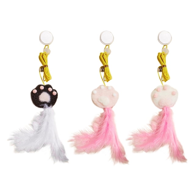 Cat Playing Toys,Hanging cat feather Interactive Toys Indoor Cats,Cat Teaser Retractable Suction Cup Exercise,Kitten Kitty Playing Fun Toy Playing Toys,Pet Dog Play Puppy Toy Exerciser Colco none