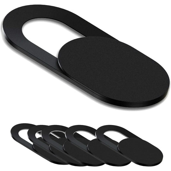 [6 Pack] Webcam Cover Slide 0.027in Web Camera Cover fits Laptop, Desktop, PC, Macboook Pro, iMac, Mac Mini, Computer, Smartphone,Protect Your Privacy and Security,Strong Adhensive-Black