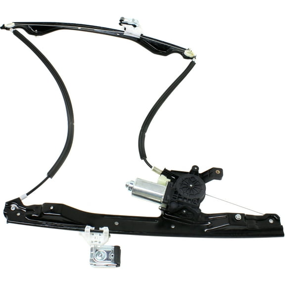 Window Regulator Compatible For 2002-2009 Chevrolet Trailblazer GMC Envoy Front, Left Driver Power With Motor