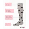 thumbnail image 3 of MeMoi Fun & Fuzzy Girls Polka Dot Cotton Blend Knee Socks - Girls - Female, 8, Light Gray, 3 of 7