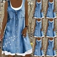 thumbnail image 4 of Icvfdpl Robes d'Été pour Femmes, Design Sans Manches pour Vacances Quotidiennes Printemps Polyvalent Loisirs Robes d'Été pour Femmes, P, 4 of 7