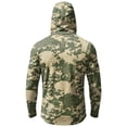 thumbnail image 5 of Men's Casual Camouflage Print Hooded Long Sleeve Sun Protection Jacket Lightweight Pullover Outdoor Top with Zipper Pocket, 5 of 7