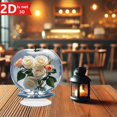 thumbnail image 1 of Apples Shaped Rose Decoration For Home Living Room Bedroom 2D Acrylic Desktop Decoration, 1 of 9