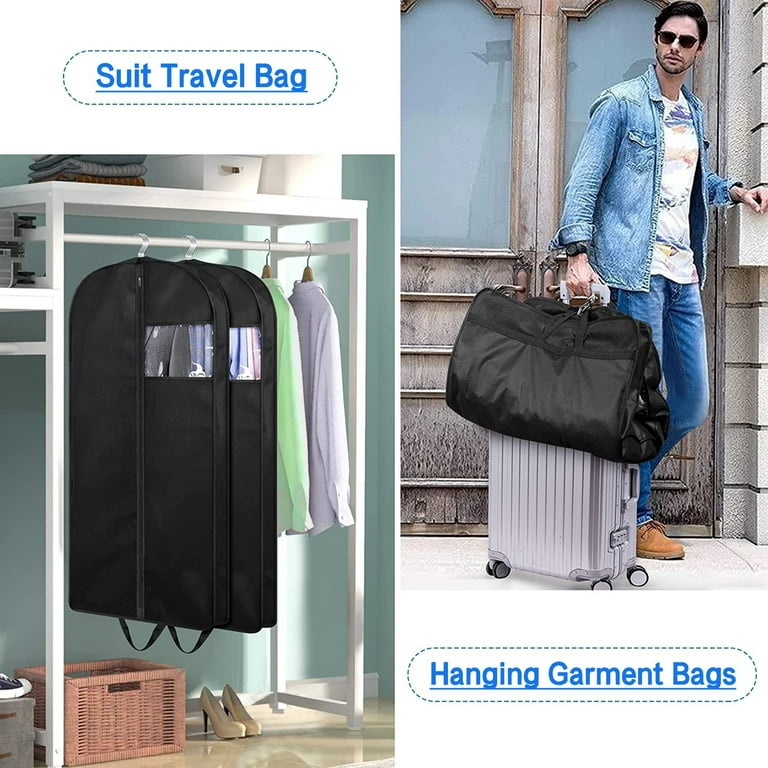 MISSLO 65 Long Garment Bags for Travel Dress Bags Wedding Dress Cover  Waterproof Clothing Bags Storage Traveling Clothes Protector for Closet