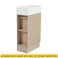 thumbnail image 3 of 18.6" Bathroom Vanity with Sink, Bathroom Vanity Cabinet with Two-tier Shelf, Left or Right Orientation, Natural, 3 of 12