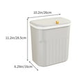 thumbnail image 6 of Under Sink Trash Can, Hanging Large Garbage Bin with Pressure Ring, Step-on Lid Kitchen Bathroom Dorm Trash, Space Saving Design(Gray), 6 of 6