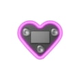 thumbnail image 2 of Rewenti 2PCS Car Solar Window Peach Heart Light Car Interior Decoration Light Heart Shaped Neon Light, 2 of 5