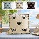 thumbnail image 1 of Funda de cojín para lazo 45x45cm | Funda decorativa de almohada blanda negra, azul, beige, desmontable para sofá, cabecero, silla de oficina | Acento para el hogar duradero, resistente al, 1 of 6