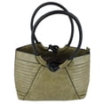 thumbnail image 3 of CTM  Textured Synthetic Leather Tote Handbag with Handle (Women), 3 of 4