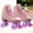 Pink, variant on JZY Light Up Roller Skates for Women and Kids, Quad High-Top PU Leather Skates with Glowing Wheels (Youth Sizes 2-11)