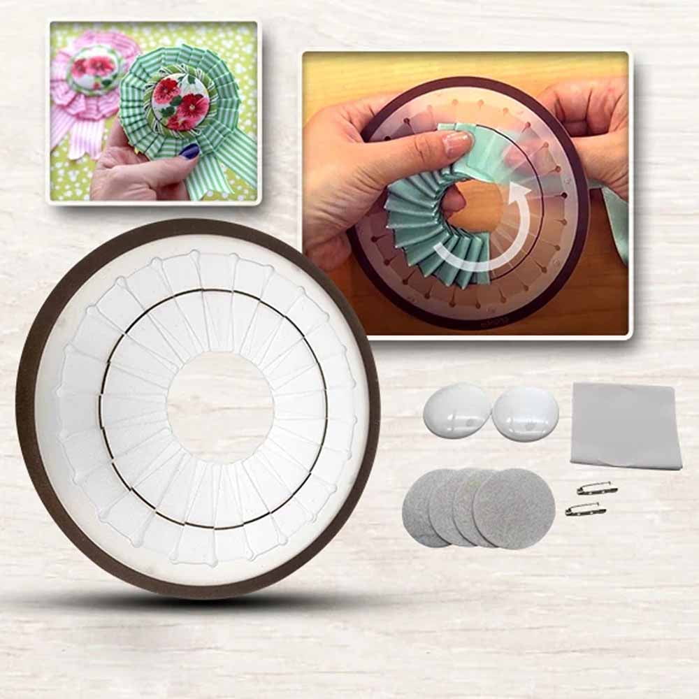 Onever Rosette Maker Diy Rosette Maker Handmade Ribbon Flower Rose Decoration Maker Handmade Ribbon Flowers For Gift Walmart Com