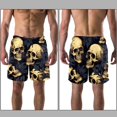 thumbnail image 3 of luoweisi Men's Beach Shorts Quick Dry Swim Trunks with Mesh Lining Skull 2XL, 3 of 5