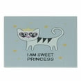 thumbnail image 1 of Cartoon Cutting Board, Cartoon Cat with Heart Shaped Glasses Love Royal Animal Character, Decorative Tempered Glass Cutting and Serving Board, Small Size, Multicolor, by Ambesonne, 1 of 1