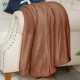 thumbnail image 4 of Deago Super Soft Light Weight Coral Fleece Warm Throw Blanket for Couch/Sofa/Bed/Chair (Coffee, 39 x 55"), 4 of 5
