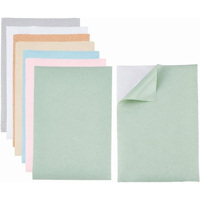Papel tapiz para casa de muñecas (14 hojas), 7 colores, autoadhesivo, texturizado, impermeable, para suelo, accesorios para casa de muñecas en miniatura.
