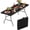 Wood grain, variant on BORGEBY 6 Ft Folding Table, Portable Plastic Table with Handle for Indoor, Outdoor, Party, Dining, Wedding, Events, Camping(White)